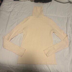 Stradivarius ribbed sweater in beige 